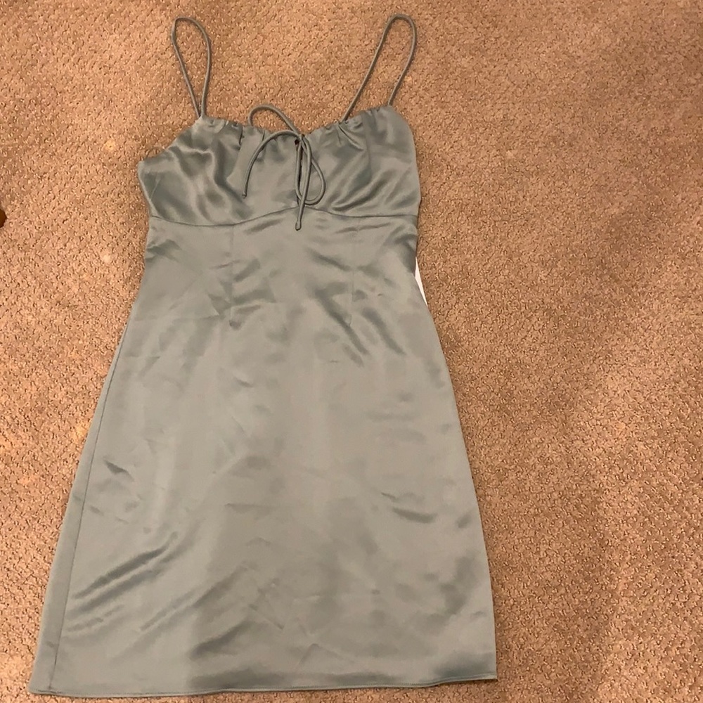 Satin green Topshop dress